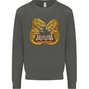 Chess T-Rex Dinosaur Kids Sweatshirt Jumper Storm Grey