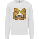 Chess T-Rex Dinosaur Kids Sweatshirt Jumper White