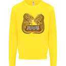 Chess T-Rex Dinosaur Kids Sweatshirt Jumper Yellow
