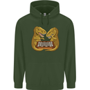 Chess T-Rex Dinosaur Mens 80% Cotton Hoodie Forest Green