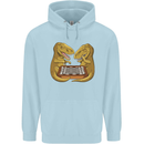 Chess T-Rex Dinosaur Mens 80% Cotton Hoodie Light Blue