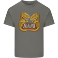 Chess T-Rex Dinosaur Mens Cotton T-Shirt Tee Top Charcoal