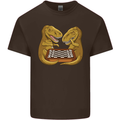 Chess T-Rex Dinosaur Mens Cotton T-Shirt Tee Top Dark Chocolate