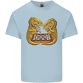 Chess T-Rex Dinosaur Mens Cotton T-Shirt Tee Top Light Blue