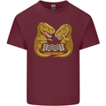 Chess T-Rex Dinosaur Mens Cotton T-Shirt Tee Top Maroon