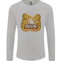 Chess T-Rex Dinosaur Mens Long Sleeve T-Shirt Sports Grey