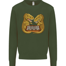 Chess T-Rex Dinosaur Mens Sweatshirt Jumper Forest Green