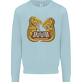 Chess T-Rex Dinosaur Mens Sweatshirt Jumper Light Blue