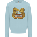 Chess T-Rex Dinosaur Mens Sweatshirt Jumper Light Blue