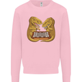 Chess T-Rex Dinosaur Mens Sweatshirt Jumper Light Pink