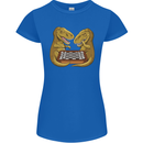 Chess T-Rex Dinosaur Womens Petite Cut T-Shirt Royal Blue
