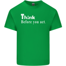 Chess Think Before You Act Kids T-Shirt Childrens Irish Green