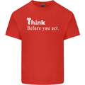 Chess Think Before You Act Kids T-Shirt Childrens Red