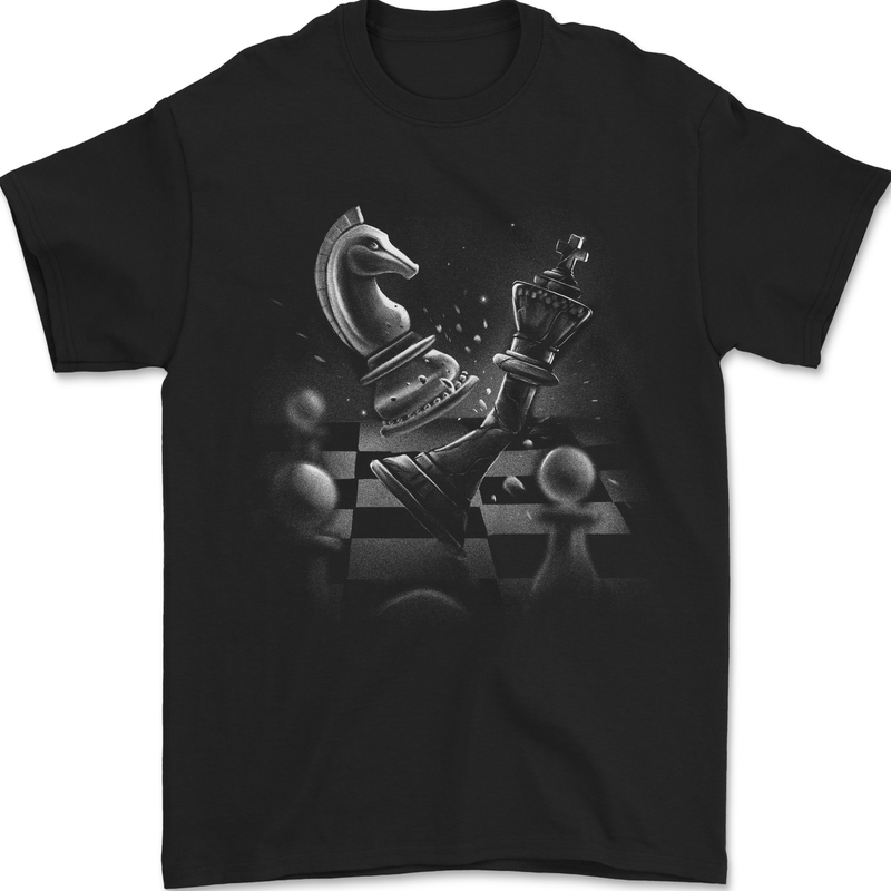 Chess Wars Mens T-Shirt 100% Cotton Black