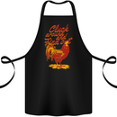 Chicken Cluck Around and Find Out Cotton Apron 100% Organic Black