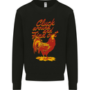 Chicken Cluck Around and Find Out Mens Sweatshirt Jumper Black
