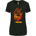 Chicken Cluck Around and Find Out Womens Wider Cut T-Shirt Black