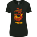 Chicken Cluck Around and Find Out Womens Wider Cut T-Shirt Black