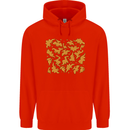 Chicken Nugget Dinosaurs Mens 80% Cotton Hoodie Bright Red