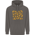 Chicken Nugget Dinosaurs Mens 80% Cotton Hoodie Charcoal