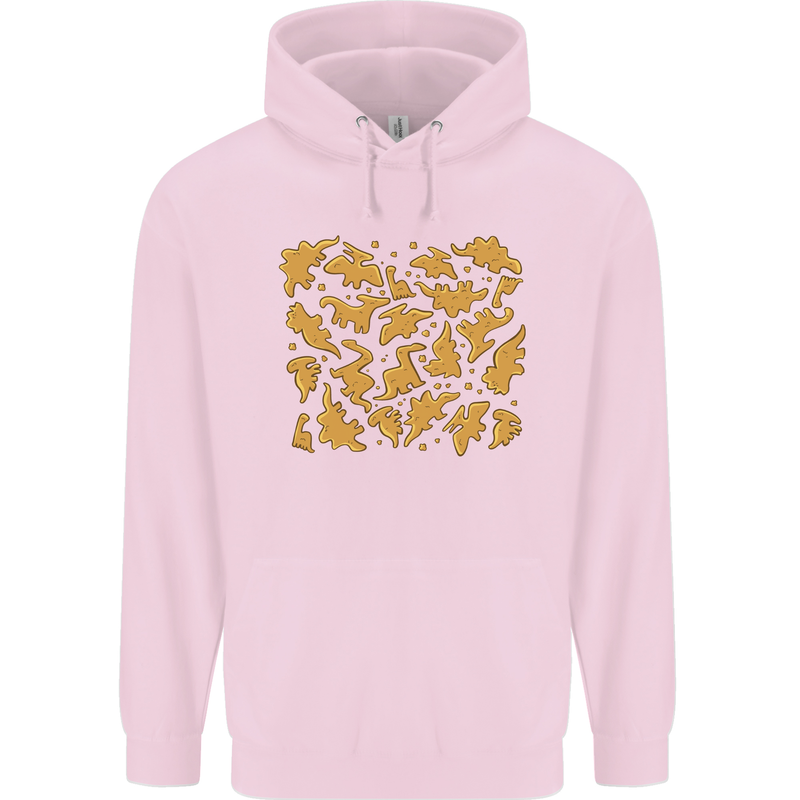 Chicken Nugget Dinosaurs Mens 80% Cotton Hoodie Light Pink