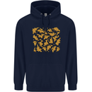 Chicken Nugget Dinosaurs Mens 80% Cotton Hoodie Navy Blue