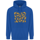 Chicken Nugget Dinosaurs Mens 80% Cotton Hoodie Royal Blue