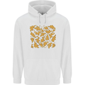 Chicken Nugget Dinosaurs Mens 80% Cotton Hoodie White