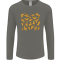 Chicken Nugget Dinosaurs Mens Long Sleeve T-Shirt Charcoal