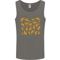 Chicken Nugget Dinosaurs Mens Vest Tank Top Charcoal