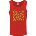 Chicken Nugget Dinosaurs Mens Vest Tank Top Red