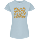Chicken Nugget Dinosaurs Womens Petite Cut T-Shirt Light Blue