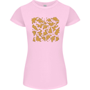 Chicken Nugget Dinosaurs Womens Petite Cut T-Shirt Light Pink