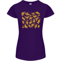 Chicken Nugget Dinosaurs Womens Petite Cut T-Shirt Purple