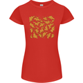 Chicken Nugget Dinosaurs Womens Petite Cut T-Shirt Red