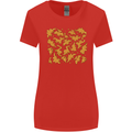 Chicken Nugget Dinosaurs Womens Wider Cut T-Shirt Red