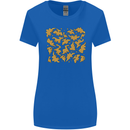 Chicken Nugget Dinosaurs Womens Wider Cut T-Shirt Royal Blue
