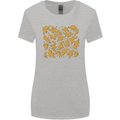 Chicken Nugget Dinosaurs Womens Wider Cut T-Shirt Sports Grey