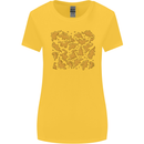Chicken Nugget Dinosaurs Womens Wider Cut T-Shirt Yellow