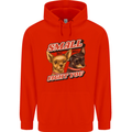 Chihuahua Small But I Will Fight You Dog Mens 80% Cotton Hoodie Bright Red