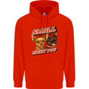Chihuahua Small But I Will Fight You Dog Mens 80% Cotton Hoodie Bright Red