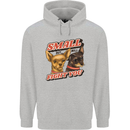Chihuahua Small But I Will Fight You Dog Mens 80% Cotton Hoodie Sports Grey