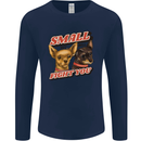 Chihuahua Small But I Will Fight You Dog Mens Long Sleeve T-Shirt Navy Blue