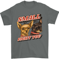 Chihuahua Small But I Will Fight You Dog Mens T-Shirt 100% Cotton Charcoal