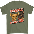 Chihuahua Small But I Will Fight You Dog Mens T-Shirt 100% Cotton Military Green