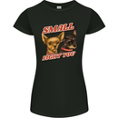 Chihuahua Small But I Will Fight You Dog Womens Petite Cut T-Shirt Black