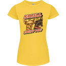 Chihuahua Small But I Will Fight You Dog Womens Petite Cut T-Shirt Yellow
