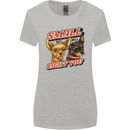 Chihuahua Small But I Will Fight You Dog Womens Wider Cut T-Shirt Sports Grey