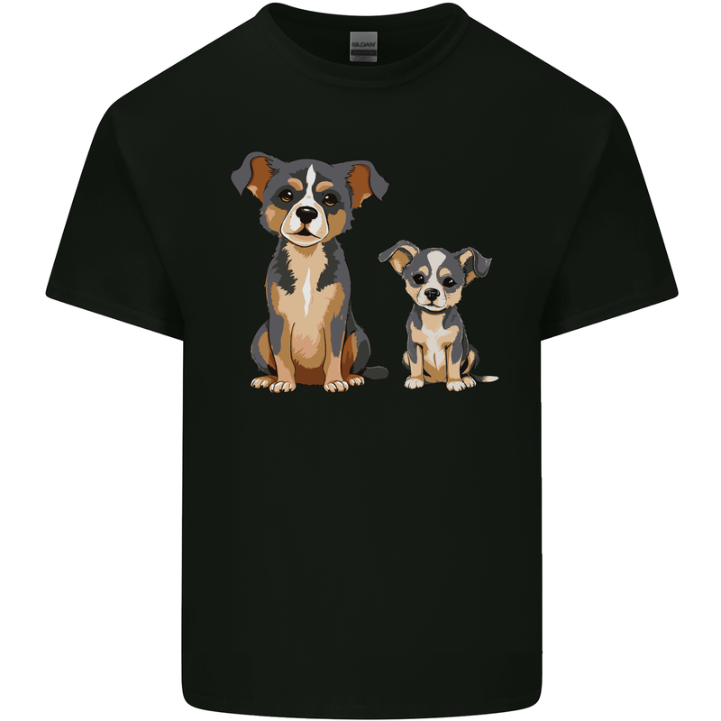 Chihuahua With a Puppy Mens Cotton T-Shirt Tee Top Black