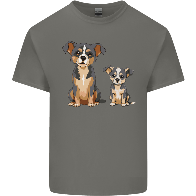 Chihuahua With a Puppy Mens Cotton T-Shirt Tee Top Charcoal